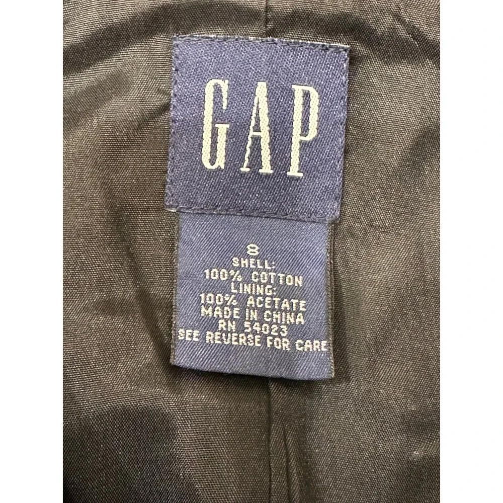 GAP Black Velvet Double Breasted Blazer Pants Suit Set Womens Size 8‎ - Picture 6 of 16